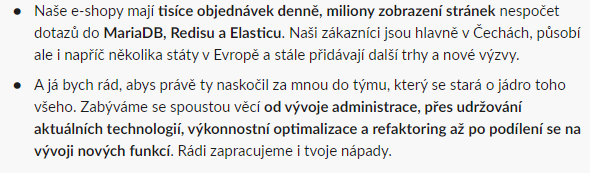 Spamercz's tweet photo. Hledám k sobě do týmu v @peckadesign parťáka se zkušenostmi, který by se plynule zapojil do vývoje našeho řešení pro e-shopy postavené na Nette. 

TL;DR https://t.co/aPXS4Ggqn2 https://t.co/DOcV8Fgy83