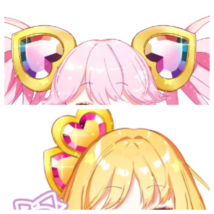 描いてて今更気づいたけどライアリのリリルル💗ちゃんは他の魔法少女たちの色があるのに💛ちゃんはピンクと黄色しかないの愛が平常運転で好き 