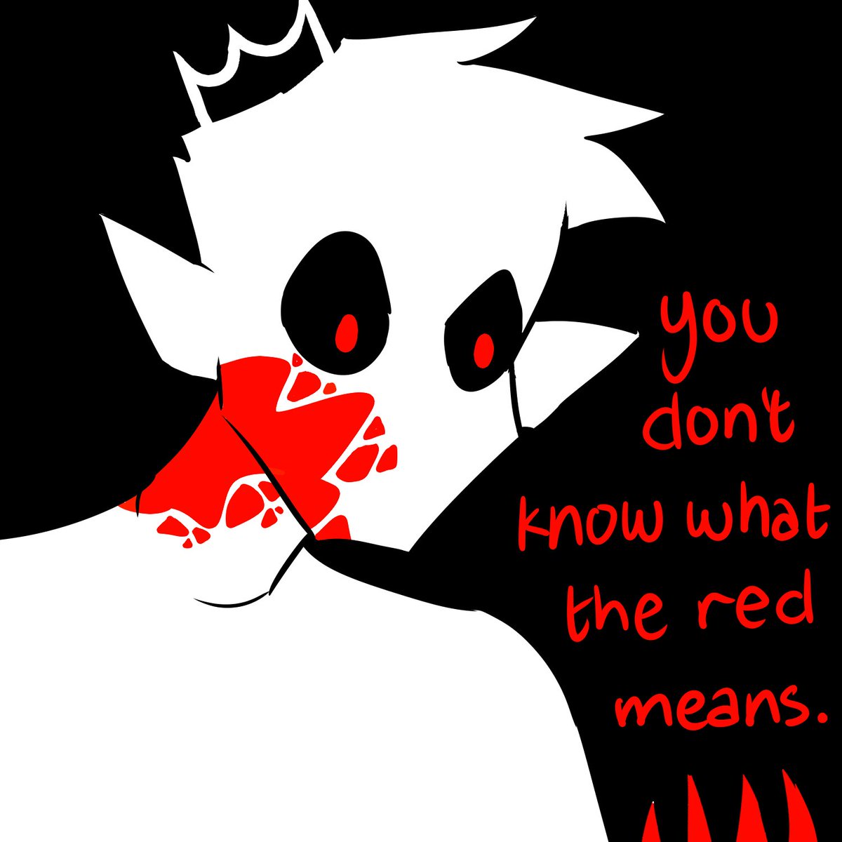 Azibai_'s tweet photo. What the red means (1/4)
.
#SunsetAngstWar #awesamdudefanart #ponkfanart #awesamponk https://t.co/sZn0yy4kya