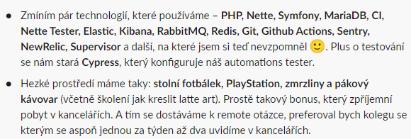 Spamercz's tweet photo. Hledám k sobě do týmu v @peckadesign parťáka se zkušenostmi, který by se plynule zapojil do vývoje našeho řešení pro e-shopy postavené na Nette. 

TL;DR https://t.co/aPXS4Ggqn2 https://t.co/DOcV8Fgy83
