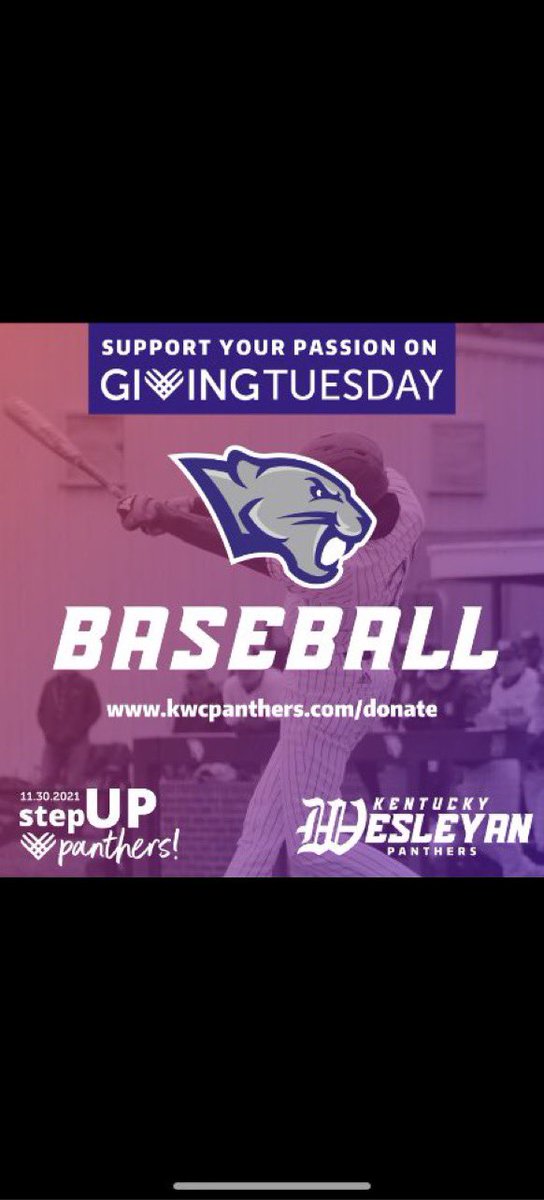 It’s giving Tuesday at KWC. Any kind of financial support helps <a href="/kwc_baseball/">KWC Baseball</a> and other athletic teams grow. Thank you for any and all donations. ROLL THERS🟣

kwcpanthers.com/donate