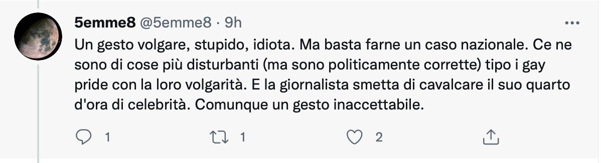 autolavaggio's tweet photo. @5emme8 @_DAGOSPIA_ "I gay pride con la loro volgarità" come va letta quindi? Ti stai rimangiando anche il poco cervello che è avanzato, che è praticamente cibo per gatti https://t.co/P6UGFg5lhT