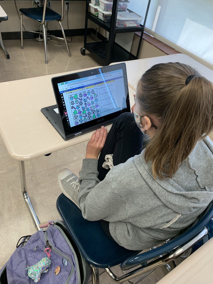 MrsGordonKMS's tweet photo. Math 6 students are practicing writing ratios with a winter i-spy! @KarrerMS @DublinSchools https://t.co/56mNAmBuJo