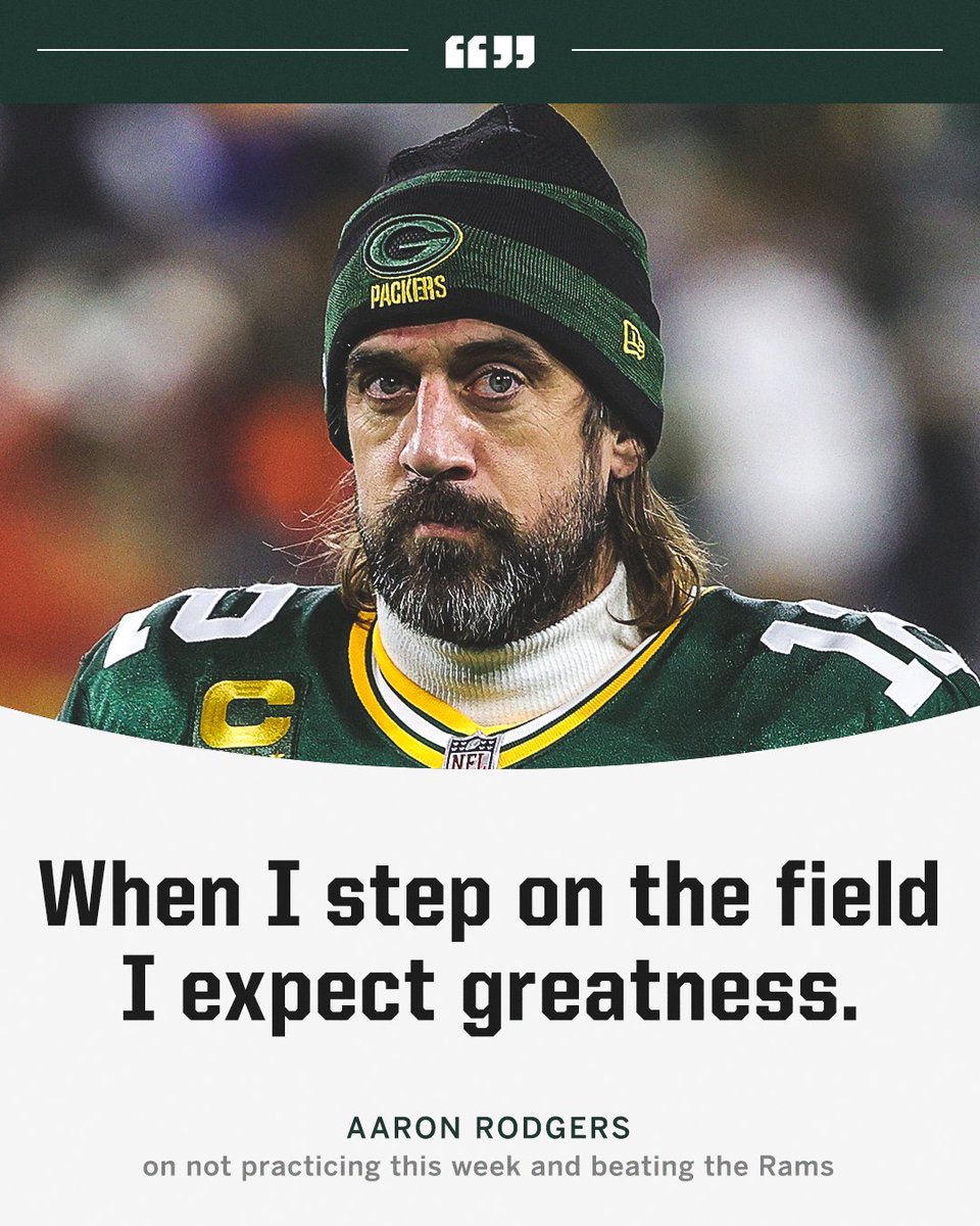 SportsCenter's tweet photo. Aaron Rodgers wasn't about to make excuses after not practicing all week. https://t.co/OCD4lwkRQf