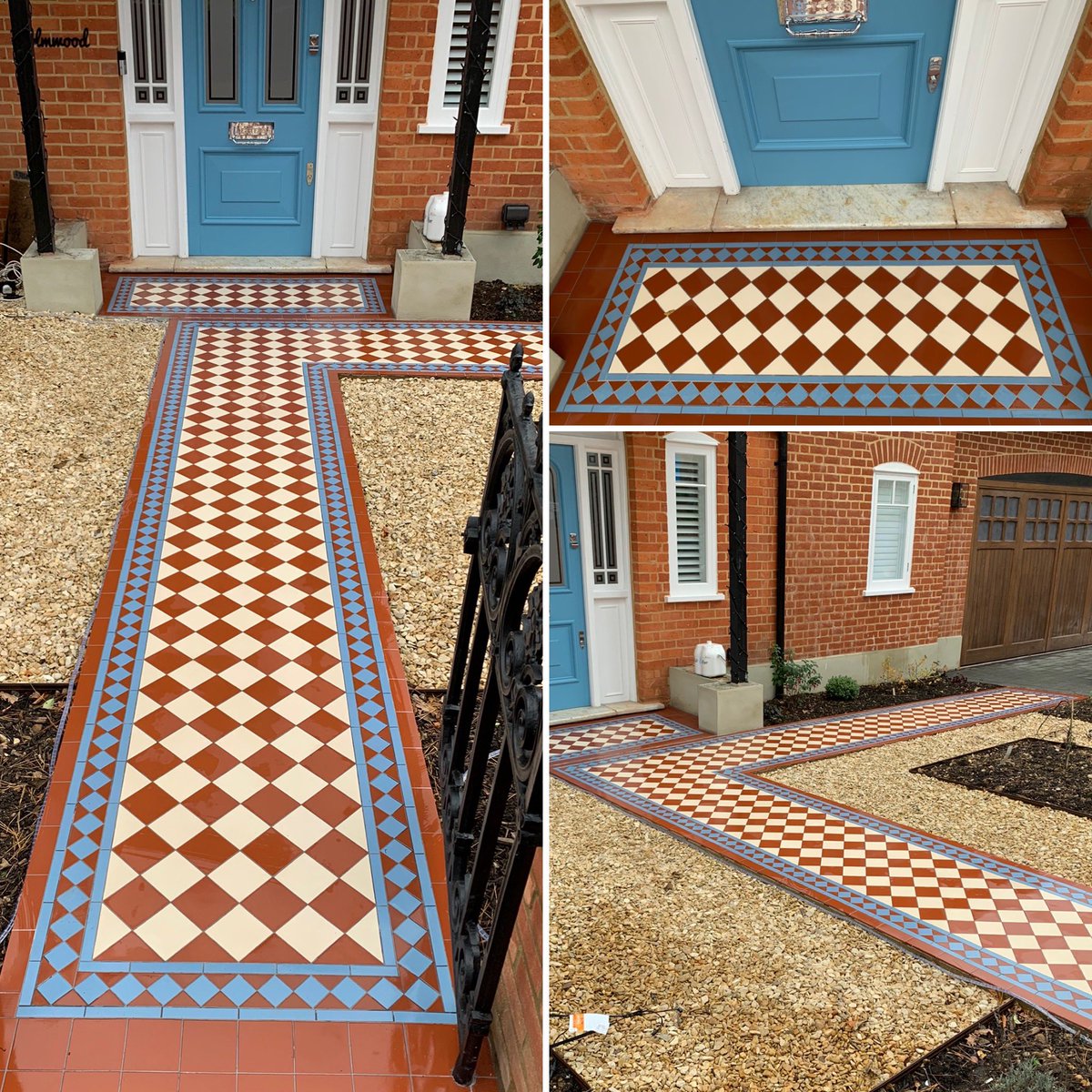 Path & porch tiled in #Chorleywood using @OriginalStyleUK @tilemasteradhes @Universeal_UK from @cavtiles