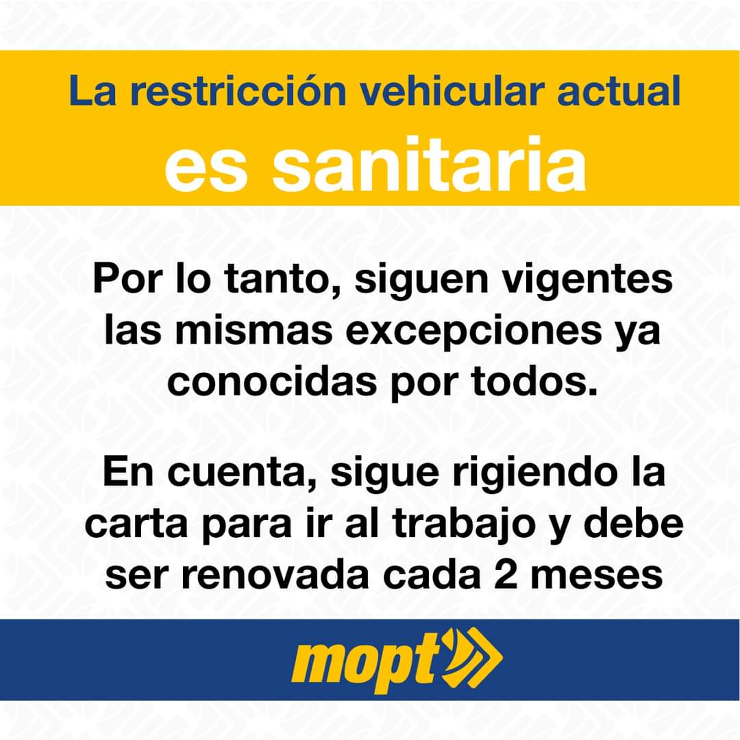 CANATRANS1949's tweet photo. Compartimos información oficial del Ministerio de Obras Públicas y Transportes, sobre la restricción vehicular sanitaria vigente para el mes de diciembre.
.
.
.
.
.
#Mopt https://t.co/tyI37QhFOn