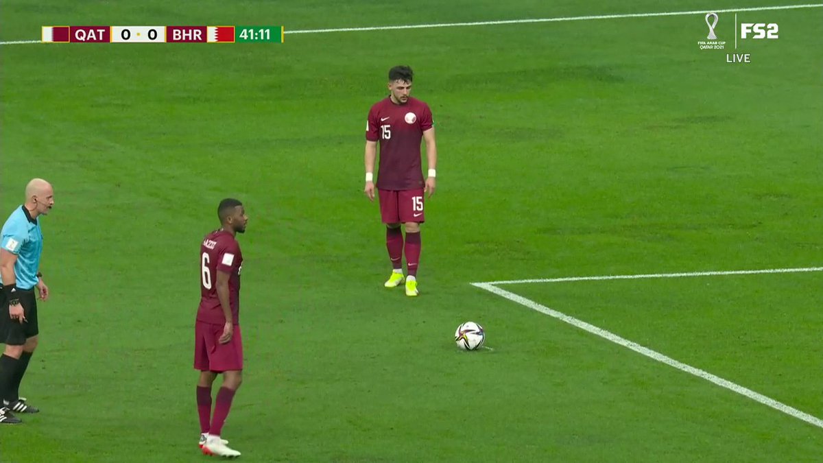 Qatar was this close to taking the lead over Bahrain in the Arab Cup 👀