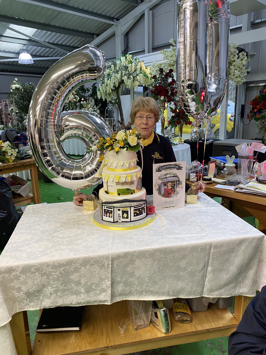hilaffy's tweet photo. Congratulations to Margaret Mason 60 years in business still goin strong. Presented with amazing cake from the staff. #margaretmason.co.uk #celebrationcakesanfsugarcraft.co.uk https://t.co/UL0OvUFHY3