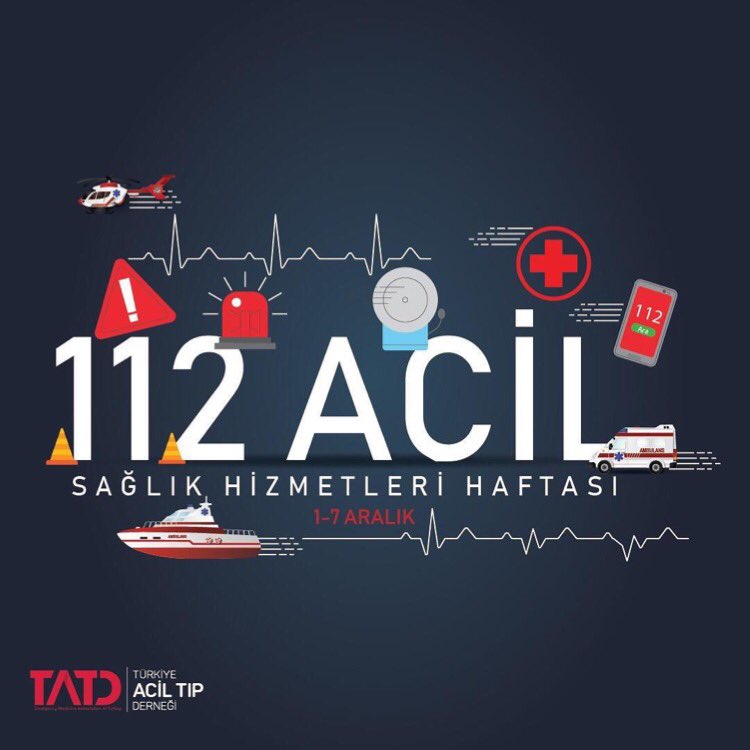 Sağlık sisteminin vazgeçilmez bir parçası olan, aralıksız, fedakarca, ülkemizin her köşesinde 7/24 çalışan sağlık personelinin 1-7 Aralık 112 Acil Sağlık Hizmetleri Haftasını kutlarız. <a href="/saglikbakanligi/">T.C. Sağlık Bakanlığı</a> <a href="/acilafetgovtr/">T.C. Sağlık Bakanlığı Acil Sağlık Hizmetleri</a>