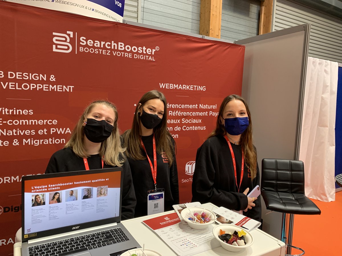 seobama's tweet photo. The SearchBooster Team with SeoSamba at Tech for Retail #techforretail #SeoSamba #searchbooster #digital #marketing https://t.co/AZLMoIc7zT