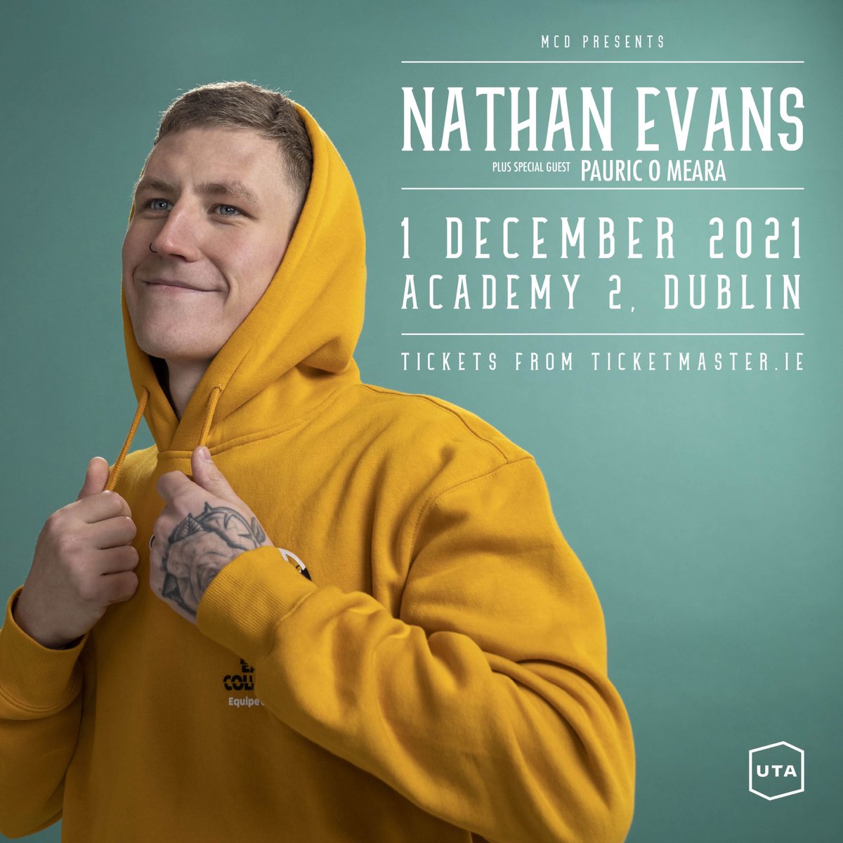 UPDATE // @pauric_o_muso_ will support @NathanDawe at his Academy 2 show on 1st December Remaining tickets on sale now from @TicketmasterIre