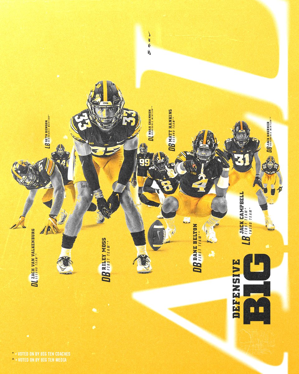 HawkeyeFootball's tweet photo. 𝐀𝐥𝐥-𝐁𝟏𝐆 𝐃𝐞𝐟𝐞𝐧𝐬𝐞 ‼️

#Hawkeyes https://t.co/7E0NByfdoX