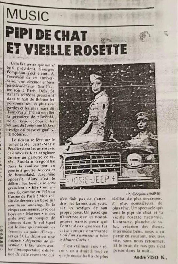 🏛🇫🇷 En ce jour où #JosephineBaker entre au #Panthéon, ce serait bien que Libération fasse repentance pour cet article immonde et nauséeux que ce journal avait publié sur elle. Libération s’honorerait à s’excuser ⤵️