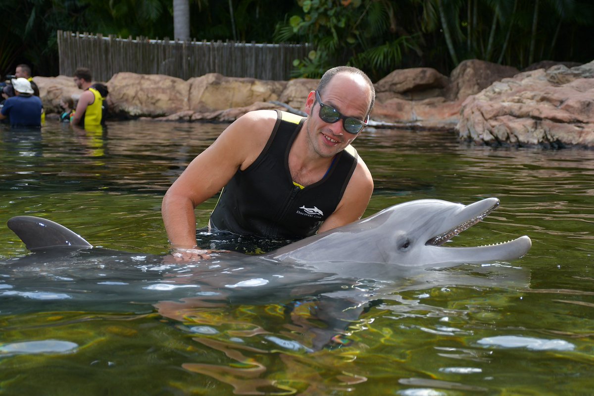 SafetyNerd83's tweet photo. And here’s a picture of me with a dolphin. #BGConnect2021 https://t.co/kVvY7Y7aP7
