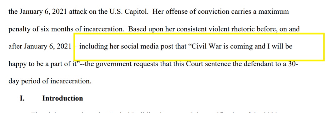 MacFarlaneNews's tweet photo. The more court filings we read... the more references we see to CIVIL WAR in the case of US Capitol Insurrection defendants ===> https://t.co/OcQhCSct4r