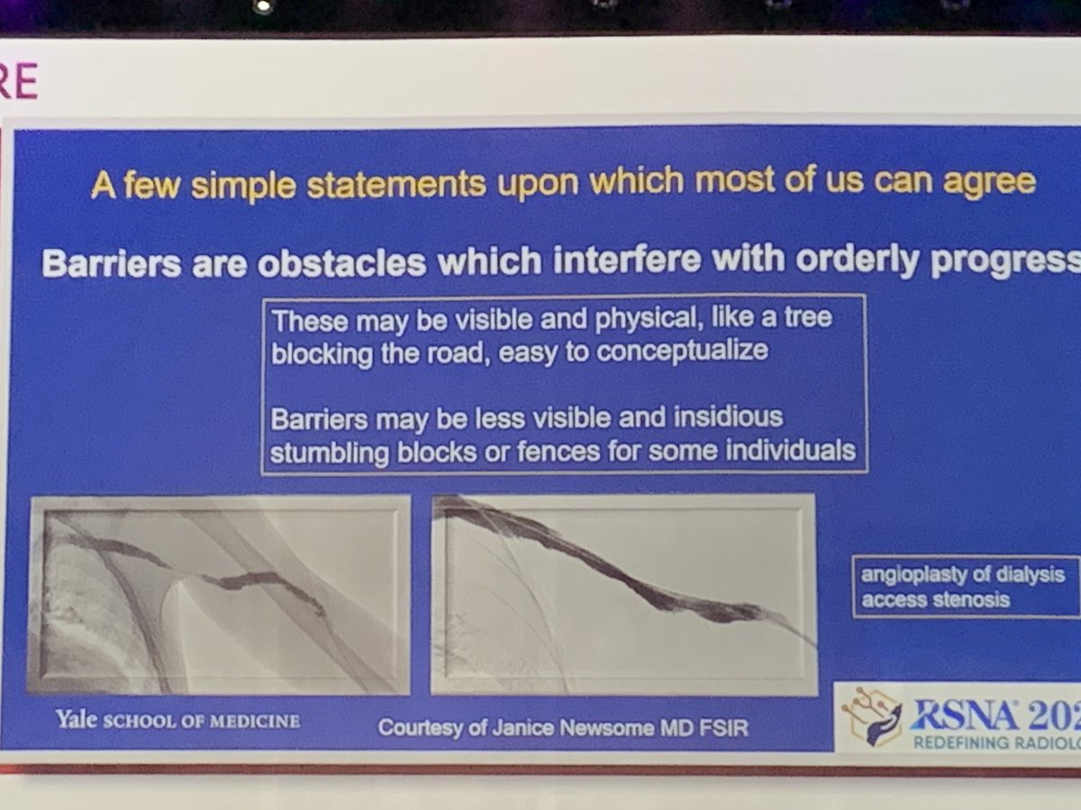 MariaFVelilla's tweet photo. “Be strong enough to take chances” Michele H.Johnson. Plenary lecture at #RSNA21 https://t.co/KF0HnfMz0y