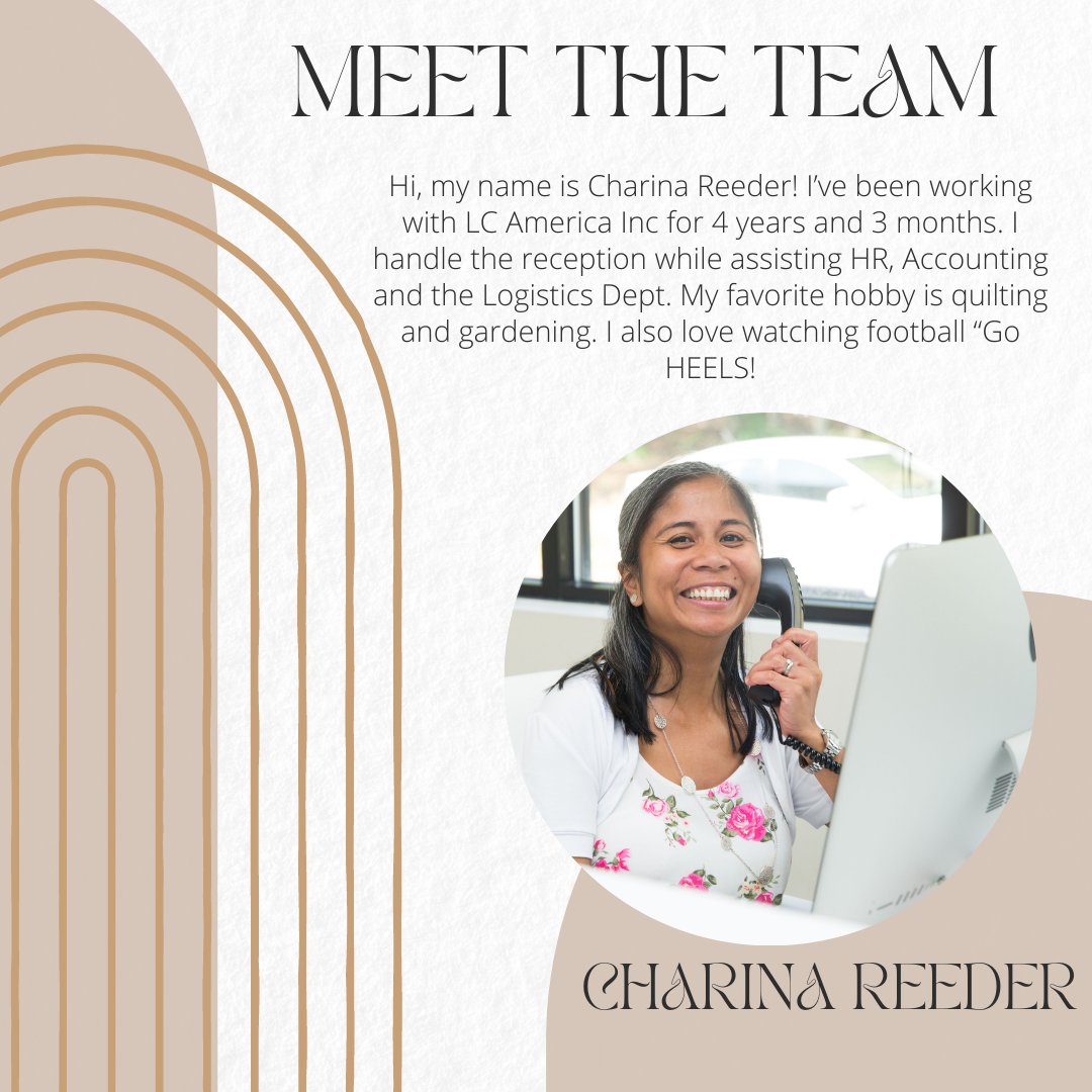 lcamericainc's tweet photo. This weeks #meettheteamtuesday is Charina Reeder! https://t.co/elAaj2WsaH