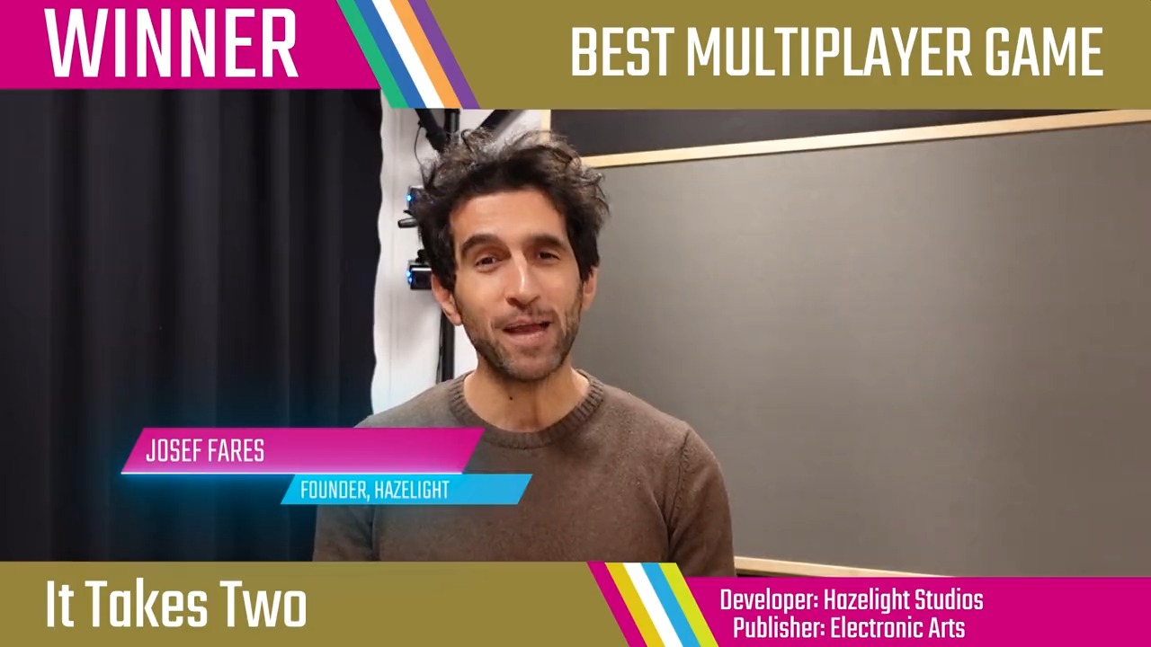 Josef Fares (Hazelight Studios) accepts the Game of the Year award for, It Takes Two