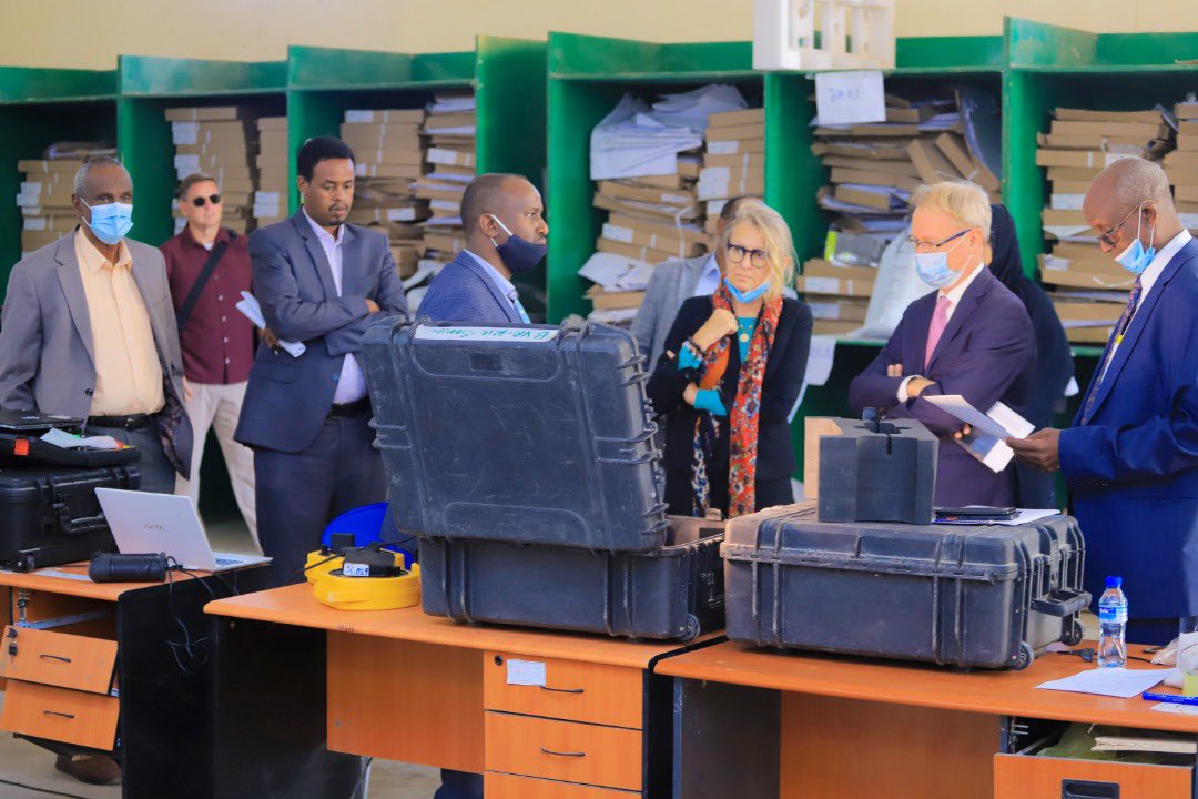 SlandElections's tweet photo. The European Union Ambassador @TiinaIntelmann and the Swedish Ambassador @SwedAmbSomalia meet with the @SLNECHQ. #Somaliland in preparation for the presidential election in 2022. https://t.co/YSokhAQRIE