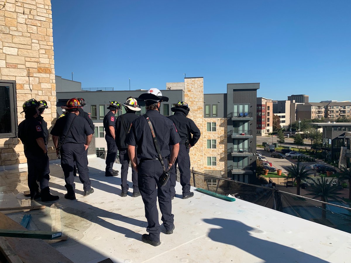 Addison_Fire's tweet photo. This week our crews are familiarizing themselves with Vitruvian West Phase III, a five story, 405-unit, apartment complex, due to be completed soon. https://t.co/PDglV9AREf