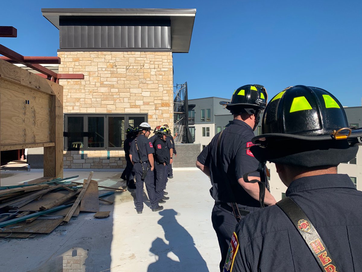 Addison_Fire's tweet photo. This week our crews are familiarizing themselves with Vitruvian West Phase III, a five story, 405-unit, apartment complex, due to be completed soon. https://t.co/PDglV9AREf