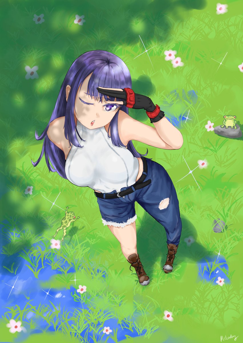 RZerdnelem's tweet photo. Really like that frog.

#clipstudiopaint #anime #originalcharacter #digital https://t.co/Pkq0CV1yHY