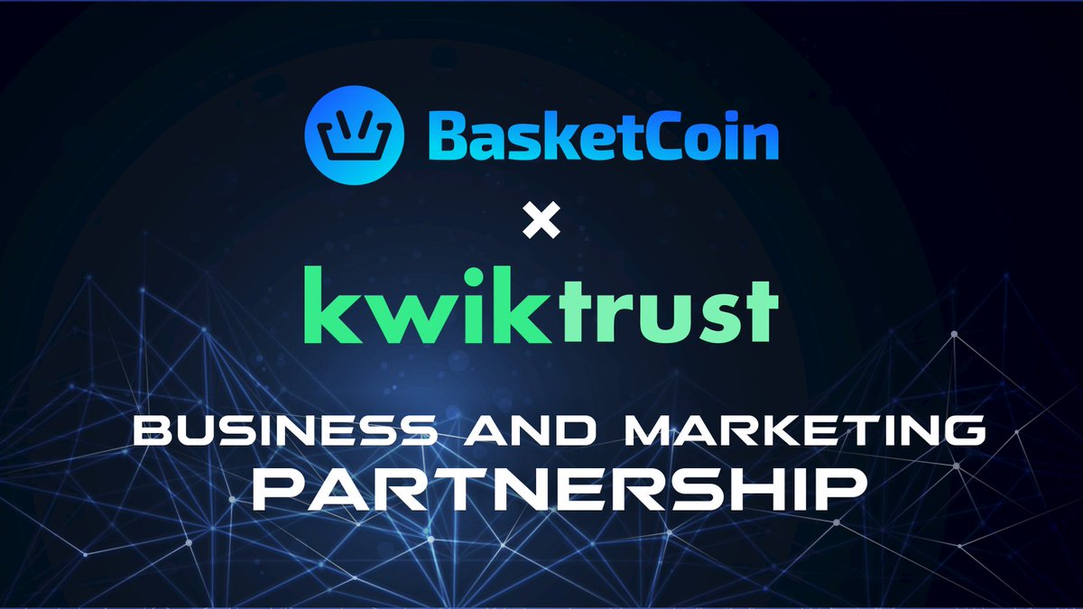 Basketcoin_BSKT's tweet photo. 🔥We're thrilled to announce our new partnership with @KwikTrust 🔥
Among other things, we will be working together in the field of marketing as a long-term partner.
Stay tuned. This is just the very beginning 🚀💪🚀 https://t.co/4xjy5jwU0l