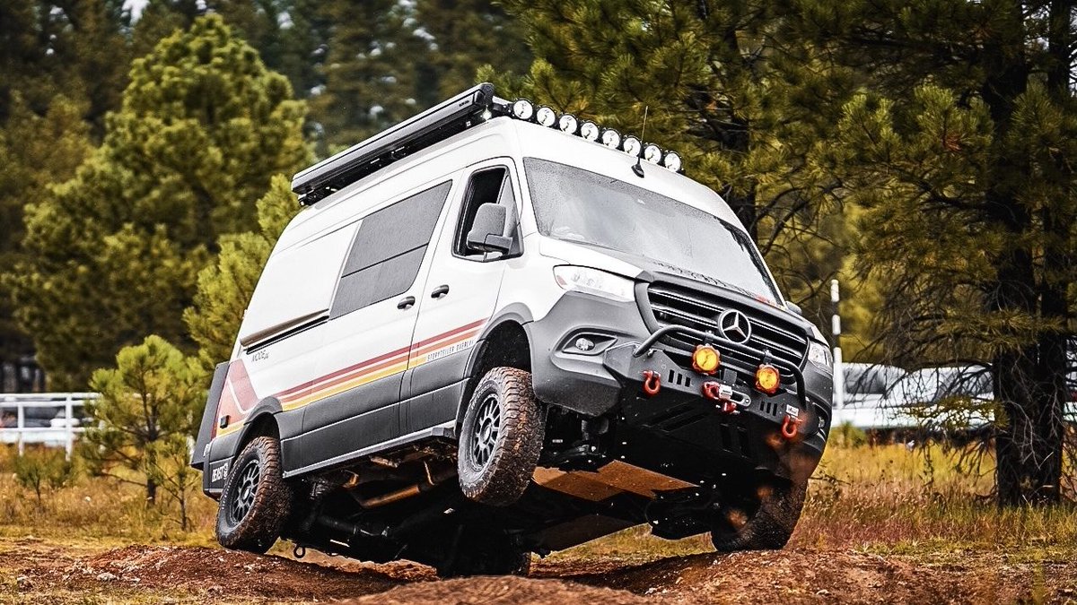 Check out this beast! Todd Arnold’s ( @813todd) Storyteller Overland Beast MODE 4×4 van has seen backcountry trails that most Sprinter vans could only dream about. Full Community Spotlight on the Compass Blog overlandexpo.com/compass/2021/1… #storytelleroverland #beastmode