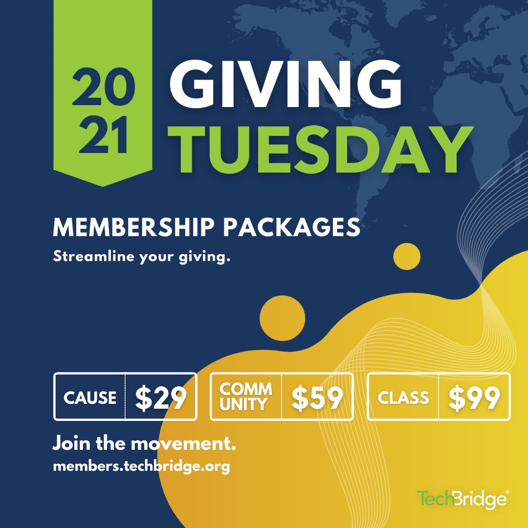 wearetechbridge's tweet photo. Today on #GivingTuesday, we encourage you to consider becoming a Break Poverty Project member by signing up for one of our membership packages! Choose the amount you want to give and enjoy the benefits of our Cause, Community or Class. https://t.co/AI1zLSjA8S #WeAreTechBridge https://t.co/mdr5IEwqki