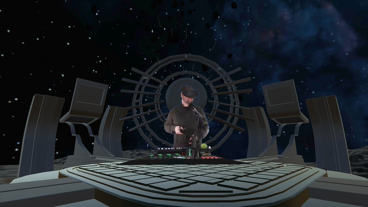 JoshuaLucasXR's tweet photo. First image of my AR projection experiments into VR. Excited to share more findings and discoveries about how to create a holographic illusion in AltspaceVR.
#vr #ar #vrartist #vrmusician #hologram #vrlivestream https://t.co/3ut7lI8NnA