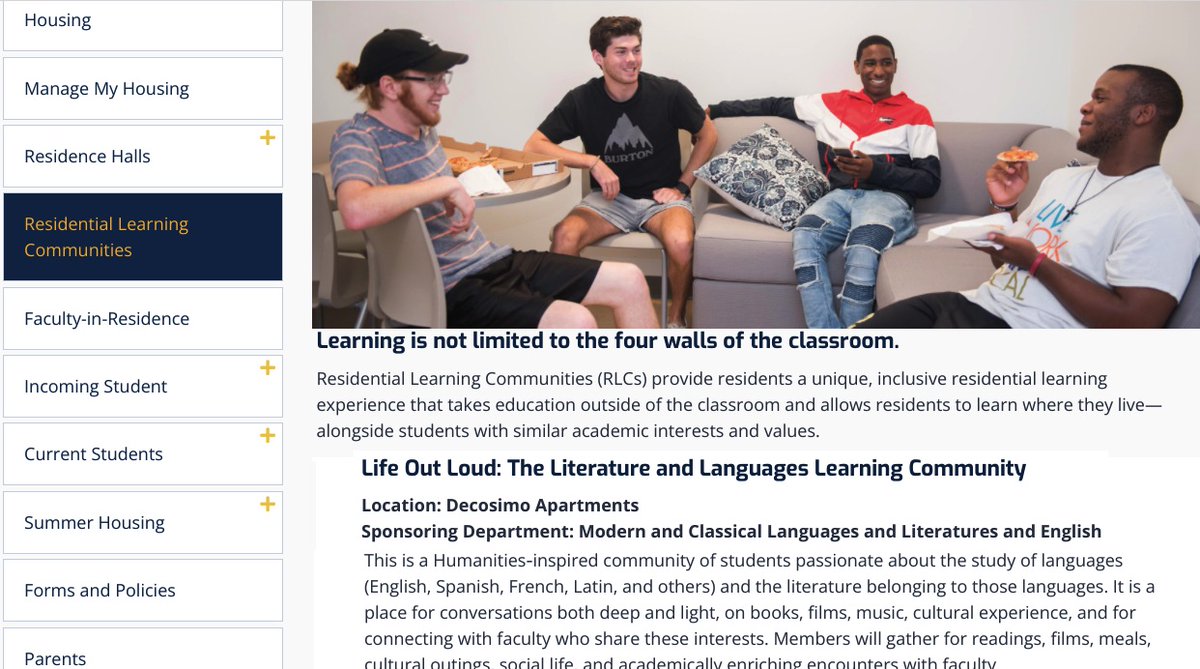 and_utc's tweet image. Introducing #LifeOutLoud, our new Residential Learning Community with the Department of English! Students can express interest when submitting their UTC housing application.  We have single room suites in Decosimo for Aug. 2022! utc.edu/.../residentia…