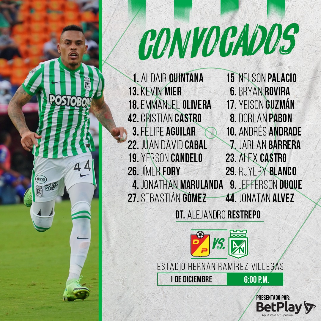 nacionaloficial's tweet photo. El plantel que viaja hacia Pereira para disputar la segunda fecha de los cuadrangulares semifinales de la #LigaBetPlayDIMAYOR 🟢⚪️

#VamosVerde 🇳🇬🇳🇬 https://t.co/ttNt3uO2iz