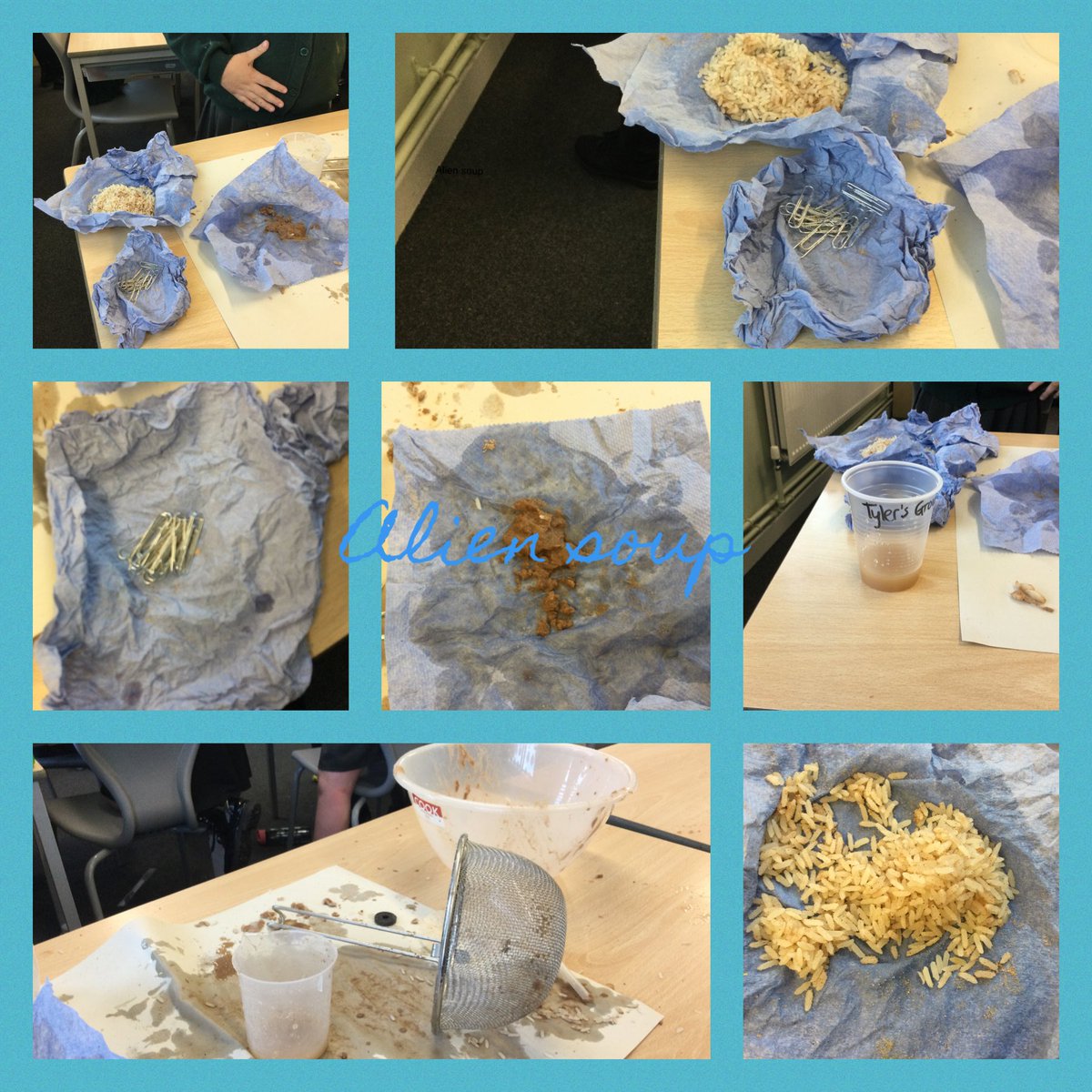 BedfordYr5's tweet photo. As part of our science this week we have conducted an investigation into Alien Soup- could we separate the different materials? Yes we could ! https://t.co/HhyiW4rcAI
