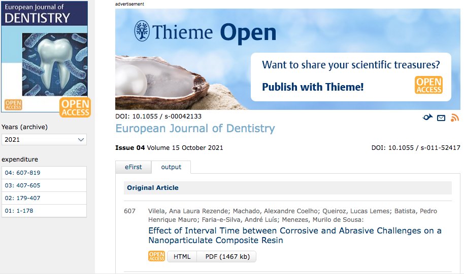 edrbjournal's tweet photo. European Journal of Dentistry | Vol 15 | Issue 4 is online!. indexed In: PubMed, PubMed Central, Scopus (CiteScore 4.0) @Eurjdent @edrbjournal
 
Down pointing backhand indexPlease visit for open access full-text articles.
https://t.co/3d8IgmGs5K

#OpenAccess  #journal  #dentistry https://t.co/Zxu0gH32X2