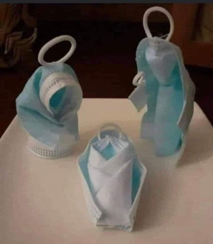 Our Nativity scene 👍 #masks #Nativity