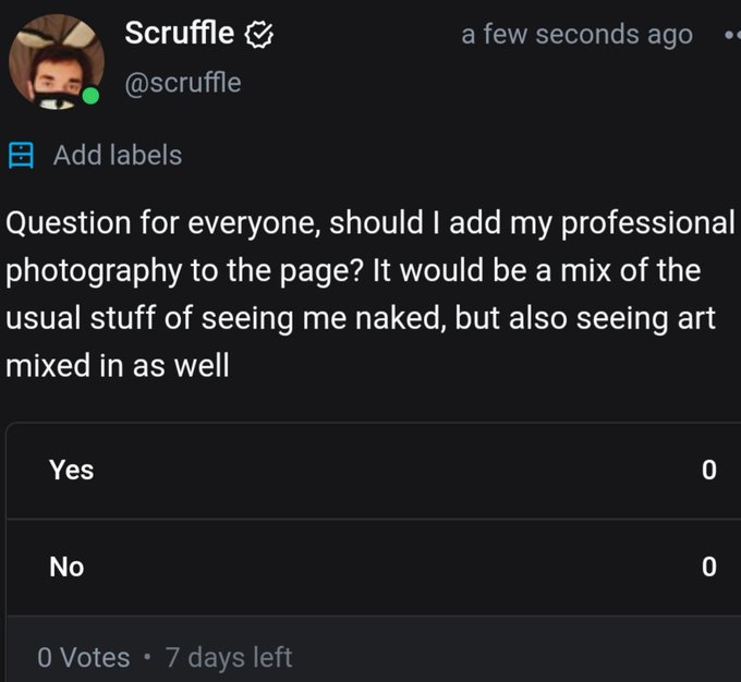 New polling is out on my @OnlyFans for the next week, also let me know what you guys think!

#AdultWork
