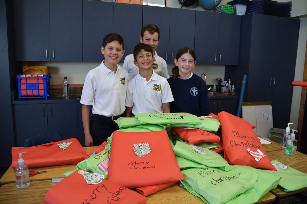 Our 5th graders brought in pajamas for children at CHOA and have been busy personally wrapping over 75 pairs! 🎁 We are getting into the Christmas spirit of giving. #cksbettertogether