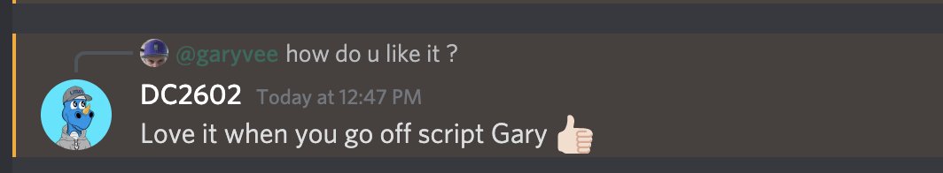 garyvee's tweet photo. https://t.co/l8N9ceQypq

lots of "Off script" in the audiobook https://t.co/ICgZqT5D2R