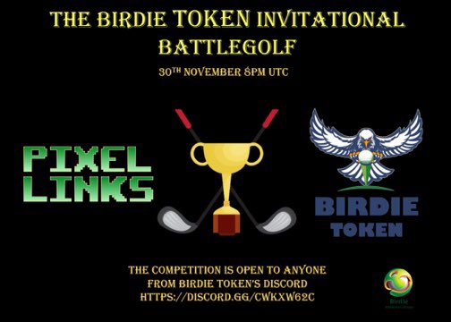 BirdieGolfLLC's tweet photo. โณ๏ธ๐๐ฝโโ๏ธ BATTLE GOLF ๐๐ฝโโ๏ธโณ๏ธ
Donโt forget to join the Discord for your chance to play @Pixellinksgolf In their first Collab with @BirdieToken !
Simply be apart of both Discords and youโre eligible!
Prizes for the Top 4!
Including @BirdieToken and @Pixellinksgolf Mini Golfers! https://t.co/3HWtcrKBCE