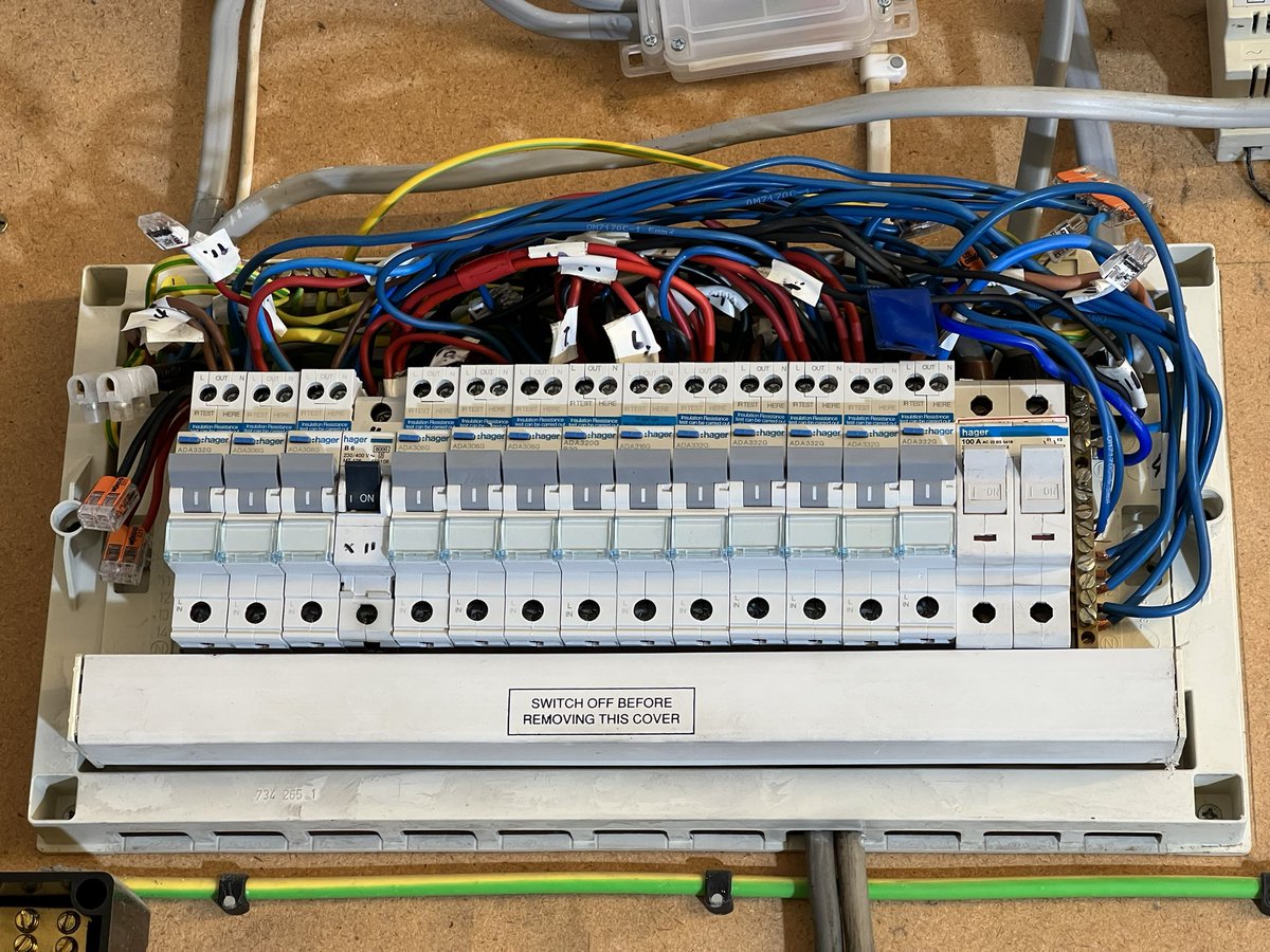 garthpollock's tweet photo. Who doesn’t love changing a plastic box for a metal one, all the fuses reused and made a little tidier. Now just need to find all the lighting faults 🤷🏼‍♂️ #beforeandafter #hagergang https://t.co/ly1UPoaE9g