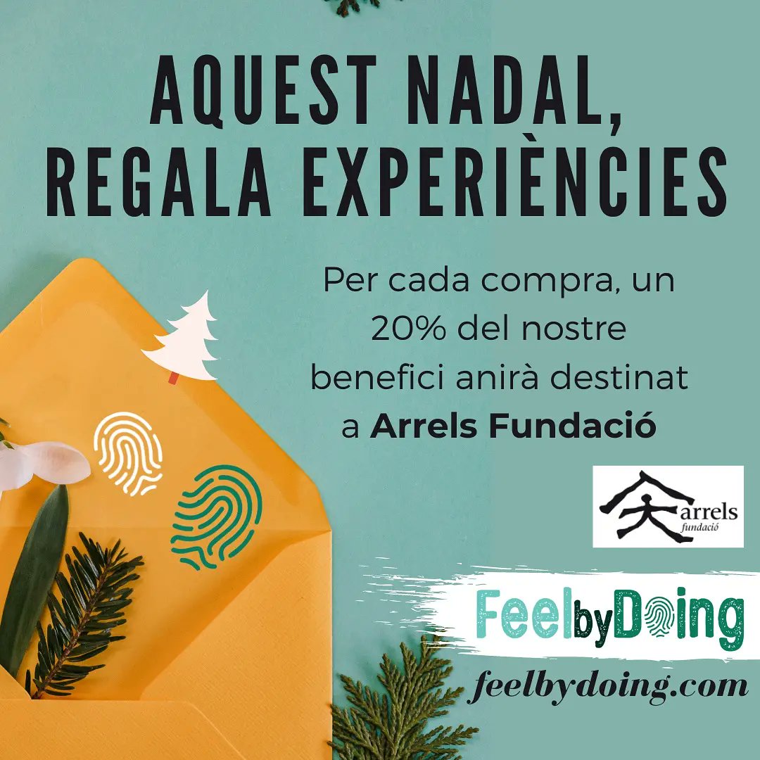 Estas #navidades regala experiencias sostenibles y solidarias en #Catalunya

Un año más, donaremos un 20% de nuestro beneficio a <a href="/ArrelsFundacio/">Arrels Fundació</a>

#regalaexperiencies #regalonavidad #regalnadal #nadal2021