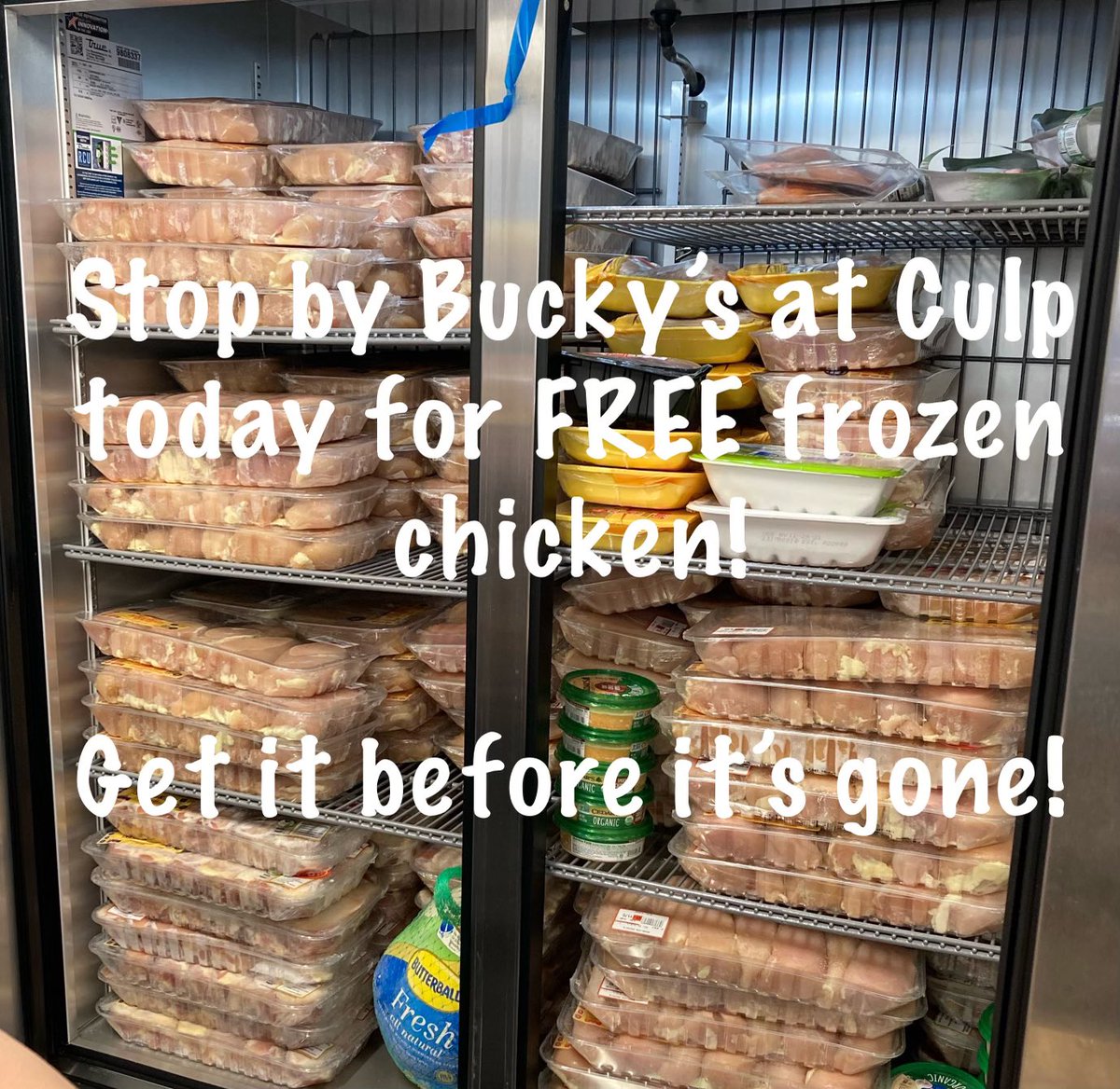 Free food @ Bucky’s Pantrt at DP Culp!