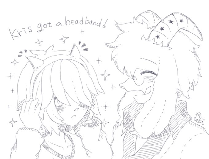 クリスとアズお兄ちゃんらくがき 