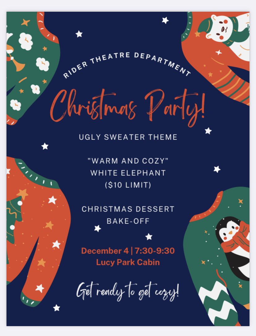 Check our Google Classrooms for more information about our Department Christmas Party this Saturday!