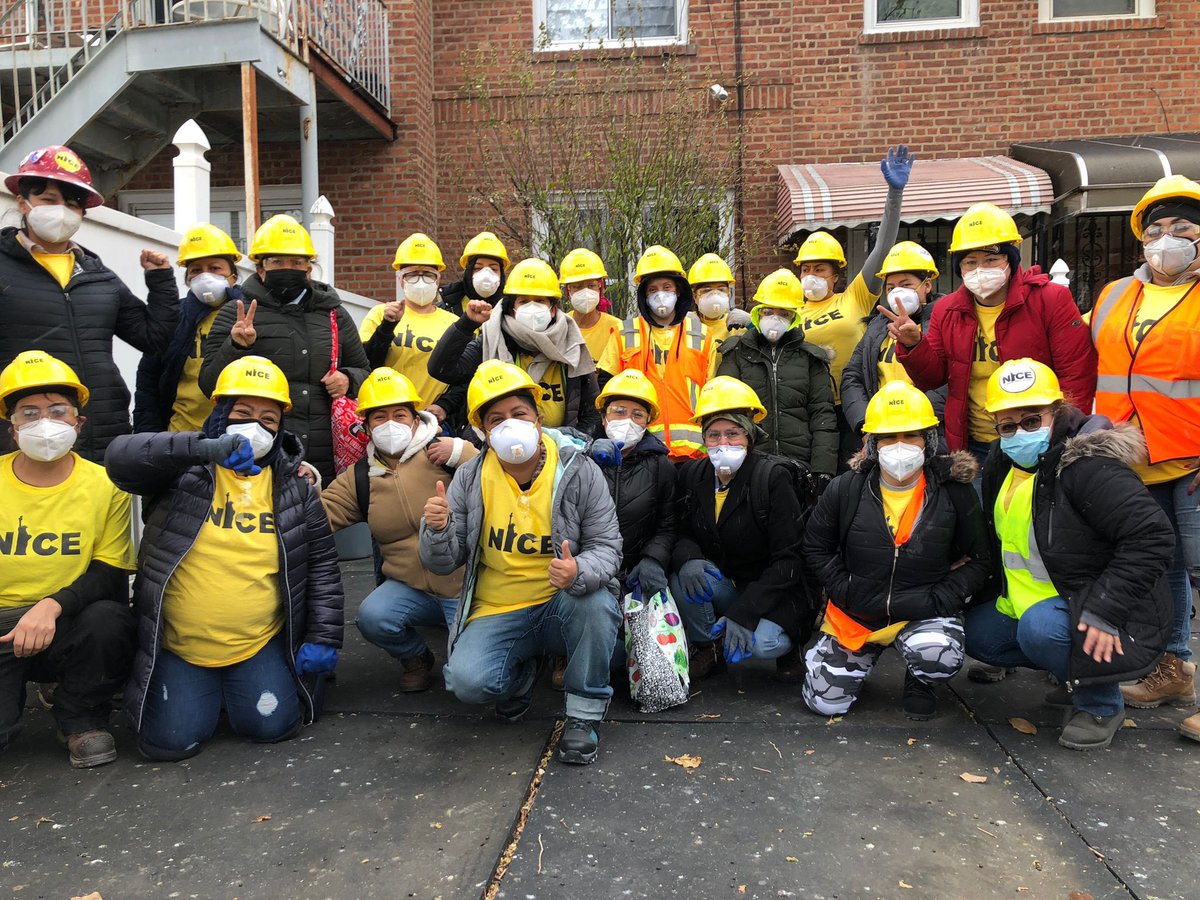 MCastroAction's tweet photo. NICE’s disaster relief volunteer brigade out today helping families devastated by hurricane #Ida.
New York needs to better include #immigrant workers & #DayLaborers in their emergency #preparedness plans.
We’re doing our part by training workers *ahead* of the next #disaster. https://t.co/R96mosrdLj
