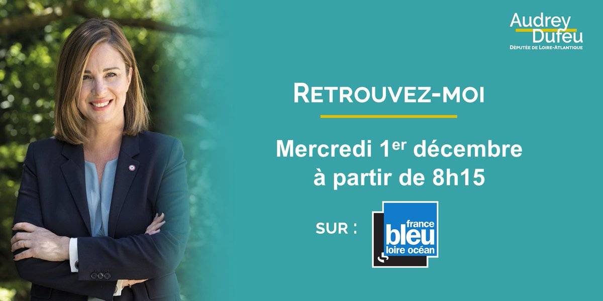 audreydufeu's tweet photo. 🔴 RDV demain à 8h15 sur @bleuloireocean, où je répondrai aux questions de @PidanceB. #FBLO https://t.co/XYqkxejotd