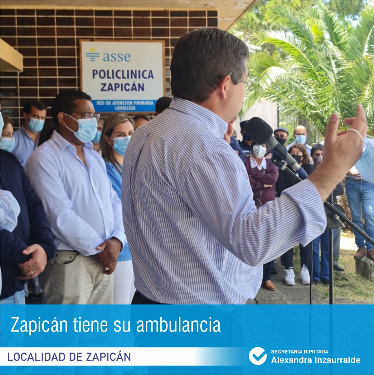 AlexandraInza's tweet photo. "Estar más cerca de los que están más lejos "Zapicán tiene hoy su ambulancia y prontamente llegará el equipo de odontología y mejoras en la policlÍnica. Felicitaciones! @LeoCipriani20 @PNACIONAL @Herrerismo https://t.co/dB9VbjpiEL