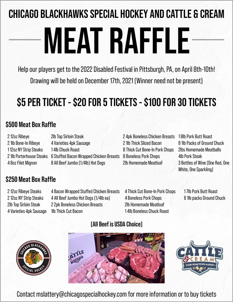 It's Giving Tuesday!!! Consider supporting CBSH by buying a rafffle ticket! Contact MSlattery@chicagospecialhockey.com.