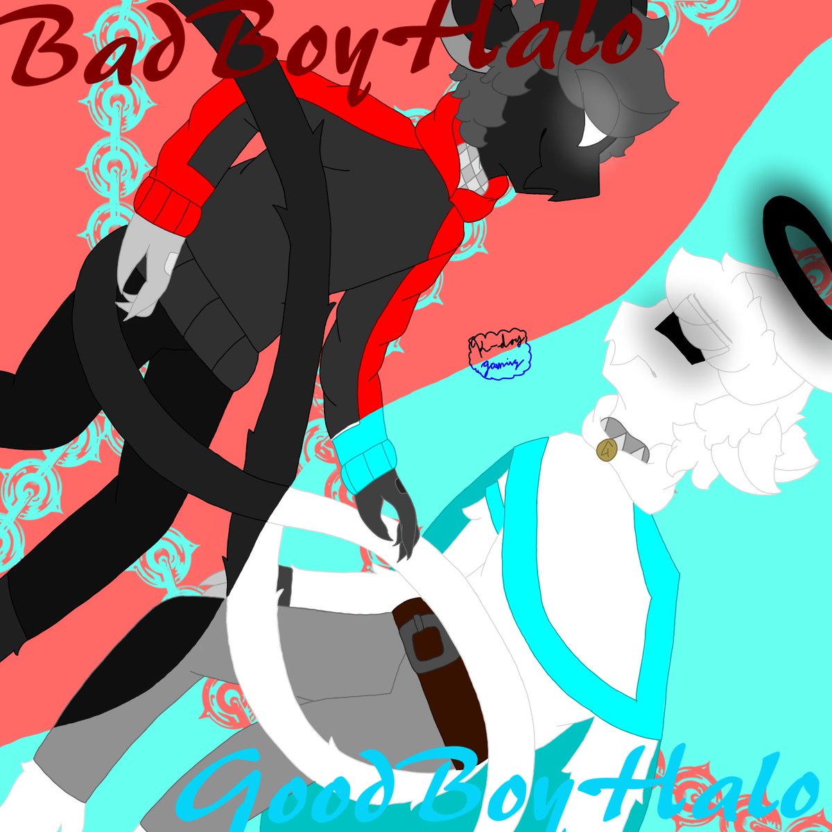LeKdog2's tweet photo. Badboyhalo and Goodboyhalo :D 

@BadBoyHalo 
@SaintsofGames 
#art #drawing #bbh #bbhfanart #dsmp #gbh #badboyhalo #goodboyhalo #nightmaresmp https://t.co/edQWFbRoiv