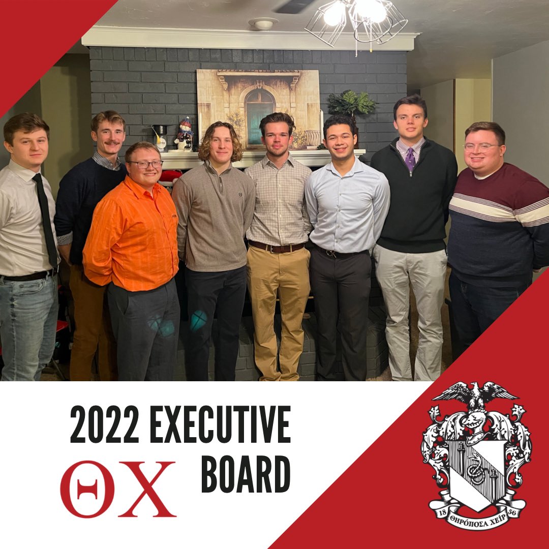Please welcome our 2022 Executive Board!

President: Jackson Field
Vice President: Jacob Fish
VP of Health and Safety: Aaron Scott
Secretary: Gabe Stevens
Treasurer: Angel Freytez
Marshal: Dan Trowbridge
Scholarship Chair: Griff McClellan
Recruitment Chair: Colton Casteel